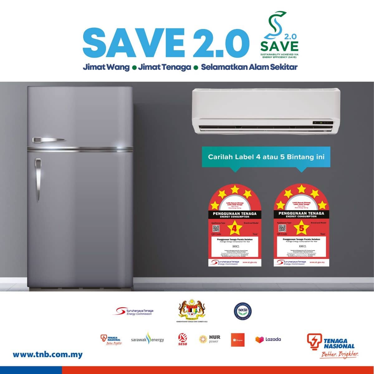 RM200 erebate for buying energy efficient refrigerator, air