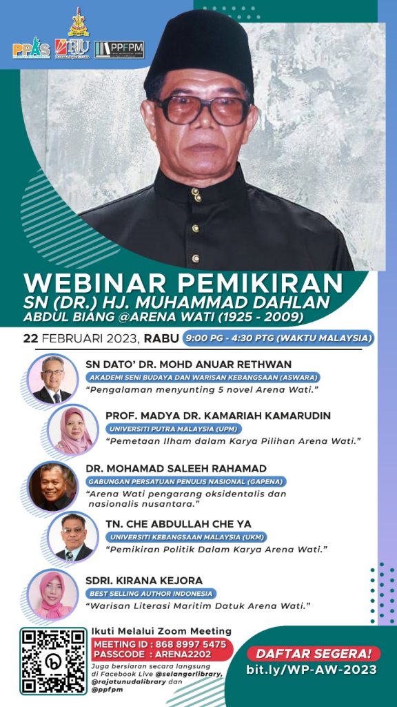 PPAS invites public to join Arena Wati webinar on Feb 22 - Selangor Journal